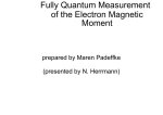 Fully Quantum Measurement of the Electron Magnetic Moment