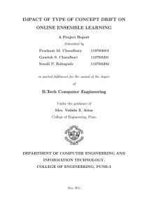 IMPACT OF TYPE OF CONCEPT DRIFT ON ONLINE ENSEMBLE