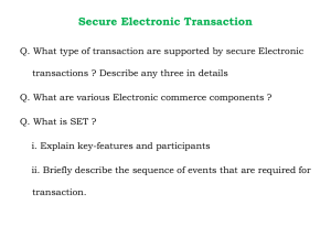 Secure Electronic Transactions