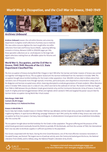 World War II, Occupation, and the Civil War in Greece, 1940-1949