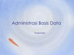 Administrasi Basis Data