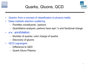 Quarks, Gluons, QCD