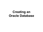 Creating an Oracle Database