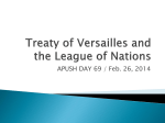 Treaty of Versailles and the League of Nations