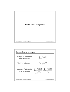 Monte Carlo integration