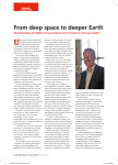 From deep space to deeper Earth