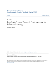Preschool Creative Drama: A Curriculum and Its Effects on Learning