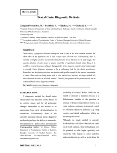 Dental Caries Diagnostic Methods