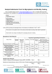 Sample Submission Form for Mycoplasma and Sterility Testing Once