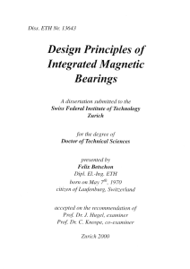 Design Principles of Integrated Magnetic Bearings - ETH E