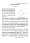 Precession of the Earth`s Axis