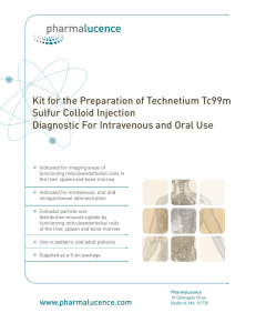Kit for the Preparation of Technetium Tc99m Sulfur Colloid Injection