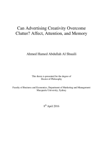 Can Advertising Creativity Overcome Clutter? Affect, Attention, and