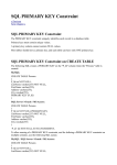 SQL PRIMARY KEY Constraint