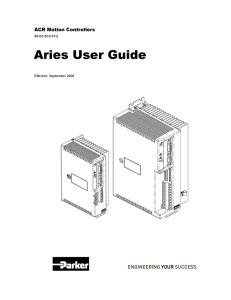 Aries User Guide - Parker Motion Control Systems