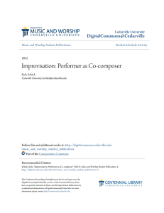 Improvisation: Performer as Co