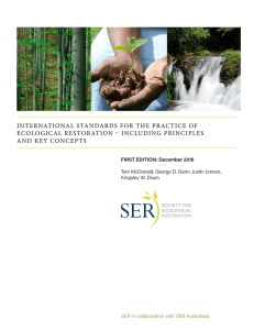 international standards for the practice of ecological restoration
