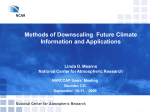 Summary of Downscaling Methods