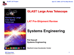 LAT FSW System Checkout TRR