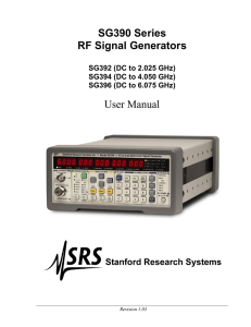 SG390 Series RF Signal Generators