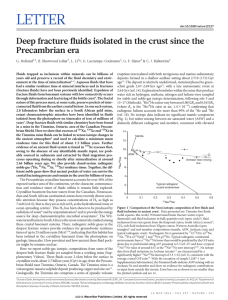 Deep fracture fluids isolated in the crust since the Precambrian era