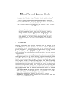 Efficient Universal Quantum Circuits