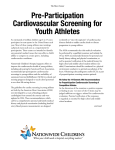 Pre-Participation Cardiovascular Screening for Youth Athletes