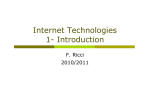 Internet Technologies 1