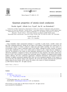 Quantum properties of atomic-sized conductors