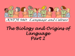The Biology and Origins of Language Part 2 Tonal Language
