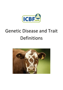 Genetic Disease and Trait Definitions
