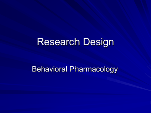 Introduction to Behavioral Pharmacology