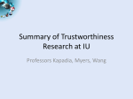 Summary of Trustworthiness Research at IU