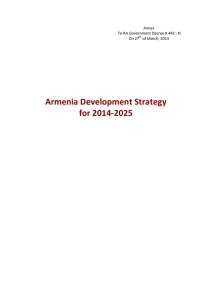 Armenia Development Strategy for 2014-2025