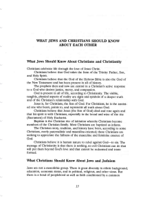 What Jews and Christians Should Know About Each
