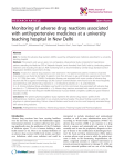 Monitoring of adverse drug reactions associated with