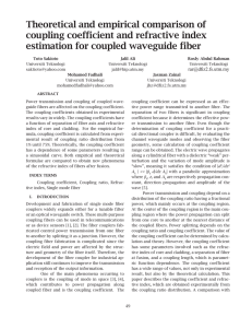 Theoretical and empirical comparison of coupling coefficient and