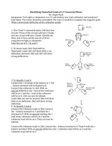 Identifying Unmarked Leads of a Y Connected Motor By