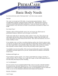 Basic Body Needs - PrimaCare Health Center
