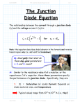 The Junction Diode Equation