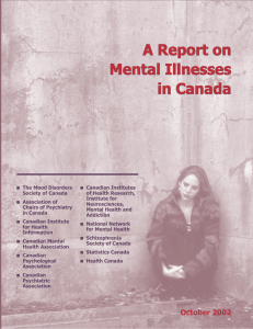 A Report on Mental Illnesses in Canada