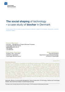 The social shaping of technology – a case study of biochar in Denmark