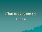 Pharmacognosy-I