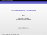 Linear Methods for Classification - Penn State Department of Statistics
