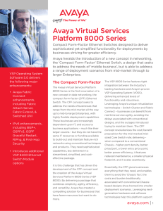 Avaya Virtual Services Platform 8000 Series