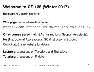 CS 135 - School of Computer Science Student WWW Server