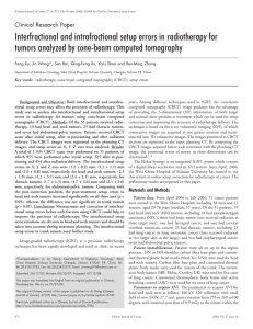 Interfractional and intrafractional setup errors in radiotherapy for