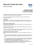 Removal of facial skin lesion