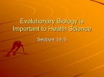 Evolutionary Biology is Important to Health Science