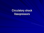 Circulatory shock Vasopressors